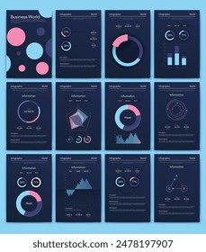 Vector graphics infographics with mobile phone. Template for creating mobile applications, workflow layout, diagram, banner, web design, business reports. Stock vector