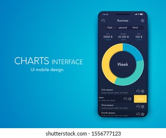 Vector graphics infographics with three options. Template for creating mobile applications, workflow layout, diagram, banner, web design, business reports with 3 steps. Stock vector