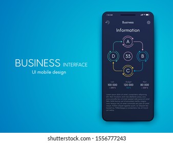 Vector graphics infographics with three options. Template for creating mobile applications, workflow layout, diagram, banner, web design, business reports with 3 steps. Stock vector