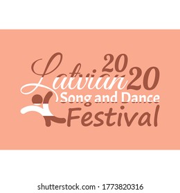 vector graphics of latvian song and dance festival