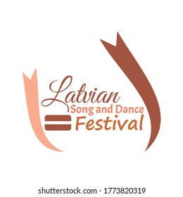 gráficos vectoriales de la canción y el festival de baile letón