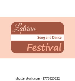 vector graphics of latvian song and dance festival