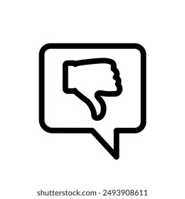 Vector graphics. Linear icon, feedback button. 