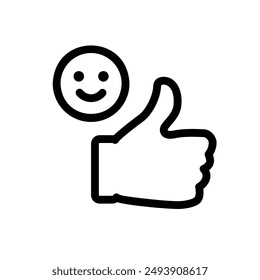 Vector graphics. Linear icon, feedback button. 