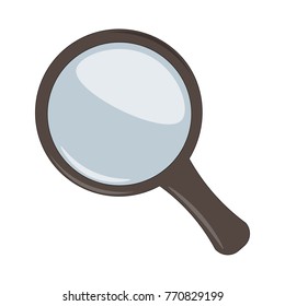 Vector Graphics magnifying glass with pen