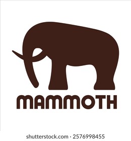 vector graphics of mammoths or ancient  elephants