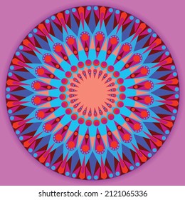 gráficos vectoriales para mandalas a todo color, adecuados para decoraciones, símbolos, diseños de alfombras, bordados y más.