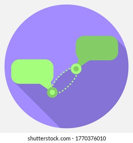 Vector graphics, messaging icon. Flat design.