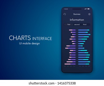 Vector graphics mobile infographics with four options. Template for creating mobile applications, workflow layout, diagram, banner, web design, business reports with 4 steps. Stock vector