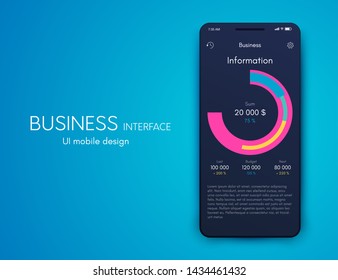Vector graphics mobile infographics with four options. Template for creating mobile applications, workflow layout, diagram, banner, web design, business reports with 4 steps. Stock vector