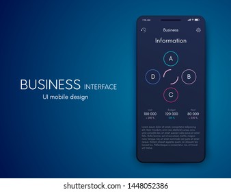 Vector graphics mobile infographics with four options. Template for creating mobile applications, workflow layout, diagram, banner, web design, business reports with 4 steps. Stock vector