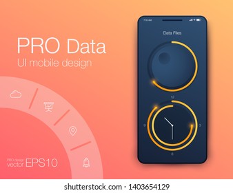 Vector graphics mobile infographics with one option. Template for creating mobile applications, workflow layout, diagram, banner, web design, business reports with 1 step. Stock vector