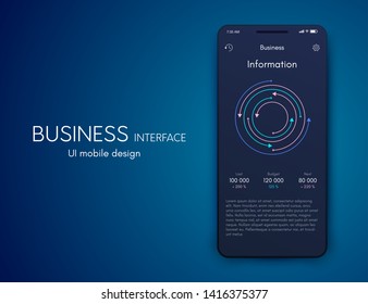 Vector graphics mobile infographics with one option. Template for creating mobile applications, workflow layout, diagram, banner, web design, business reports with 1 step. Stock vector