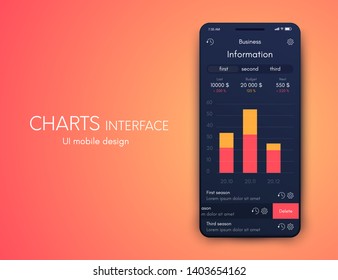 Vector graphics mobile infographics with three options. Template for creating mobile applications, workflow layout, diagram, banner, web design, business reports with 3 steps. Stock vector