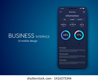 Vector graphics mobile infographics with three options. Template for creating mobile applications, workflow layout, diagram, banner, web design, business reports with 3 steps. Stock vector