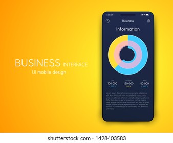 Vector graphics mobile infographics with three options. Template for creating mobile applications, workflow layout, diagram, banner, web design, business reports with 3 steps. Stock vector