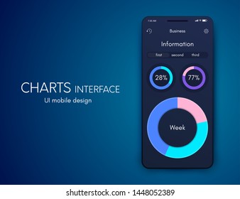 Vector graphics mobile infographics with three options. Template for creating mobile applications, workflow layout, diagram, banner, web design, business reports with 3 steps. Stock vector