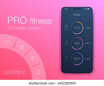 Vector graphics mobile infographics with three options. Template for creating mobile applications, workflow layout, diagram, banner, web design, business reports with 3 steps. Stock vector