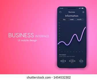 Vector graphics mobile infographics with three options. Template for creating mobile applications, workflow layout, diagram, banner, web design, business reports with 3 steps. Stock vector