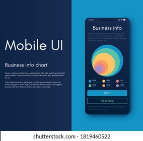 infografía móvil de gráficos vectoriales con tres opciones. Plantilla para crear aplicaciones móviles, diseño de flujo de trabajo, diagrama, banner, diseño web, informes de negocios con 3 pasos. Vector de acciones
