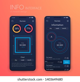 Vector graphics mobile infographics with two and one options. Template for creating mobile applications, workflow layout, diagram, banner, web design, business reports with 2 and 1 steps. Stock vector