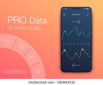 Vector graphics mobile infographics with two options. Template for creating mobile applications, workflow layout, diagram, banner, web design, business reports with 2 steps. Stock vector