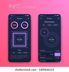 Vector graphics mobile infographics with two and one options. Template for creating mobile applications, workflow layout, diagram, banner, web design, business reports with 2 and 1 steps. Stock vector