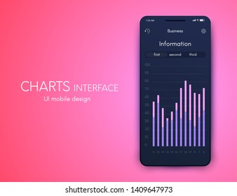 Vector graphics mobile infographics with two options. Template for creating mobile applications, workflow layout, diagram, banner, web design, business reports with 2 steps. Stock vector