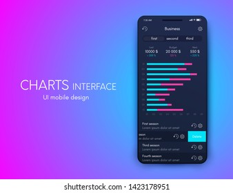 Vector graphics mobile infographics with two options. Template for creating mobile applications, workflow layout, diagram, banner, web design, business reports with 2 steps. Stock vector