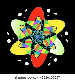 Estilo de mosaico de gráficos vetoriais, cor estrela. Projetar textura de plano de fundo.