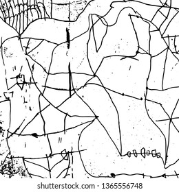 vector graphics: negligent lines and spots making up the scheme. Hand drawing