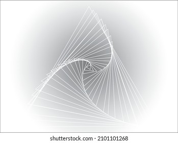 Vector graphics obtained as a result of a series of geometric transformations of a triangle and the use of tonal transitions.