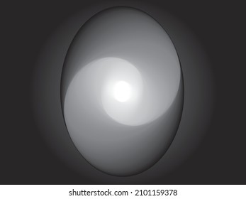 Gráficos vectoriales obtenidos como resultado de una serie de transformaciones geométricas de una elipse y el uso de transiciones tonales.