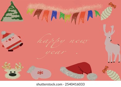 vector graphics on the theme of Happy New Year.