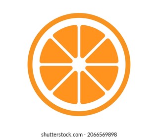 Vector graphics of orange wedges on an isolated white background.