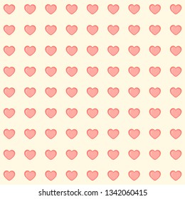 vector graphics, pattern with hearts for the holiday