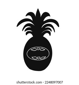 Vector graphics. pineapple pattern. logo