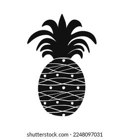 Vector graphics. pineapple pattern. logo