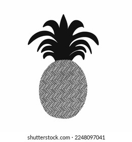 Vector graphics. pineapple pattern. logo