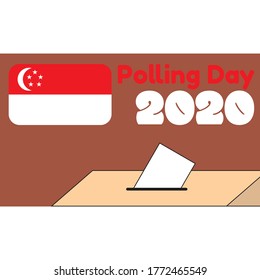 vector graphics of polling day singapore 2020
