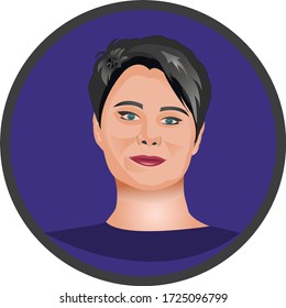 Vector Graphics Portrait of a Woman
