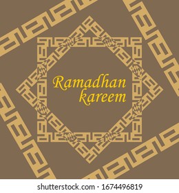 Vector graphics of Ramadan greeting card template
