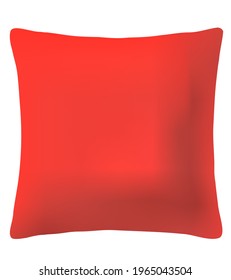 Vector graphics, red pillow mockup