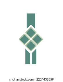Vector graphics of rhombic with the theme of Ramadan. white background.