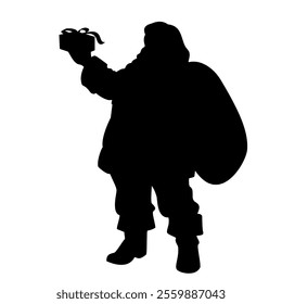 Vector Graphics Santa Clause Silhouette