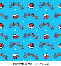 Vector graphics with santa hats and socks