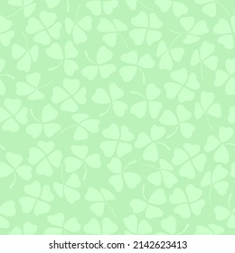 gráficos vectoriales sin soldadura color verde claro patrón pradera símbolo de trébol de buena suerte para el día del patrón
