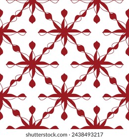 vector graphics, seamless pattern in a floral motif, Moroccan grid in the style of flowers, squares, triangles
