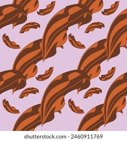 vector graphics seamless pattern in floral style in the frame of lines. flowers, squares, triangles and lines.