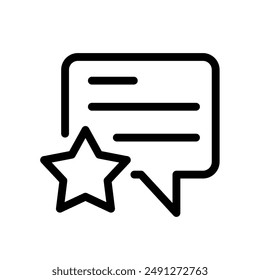 Vector graphics. SEO marketing, analytics, advertising, business icon. Linear icon, feedback button. Linear icons such as feedback, message icon, and thumb up.